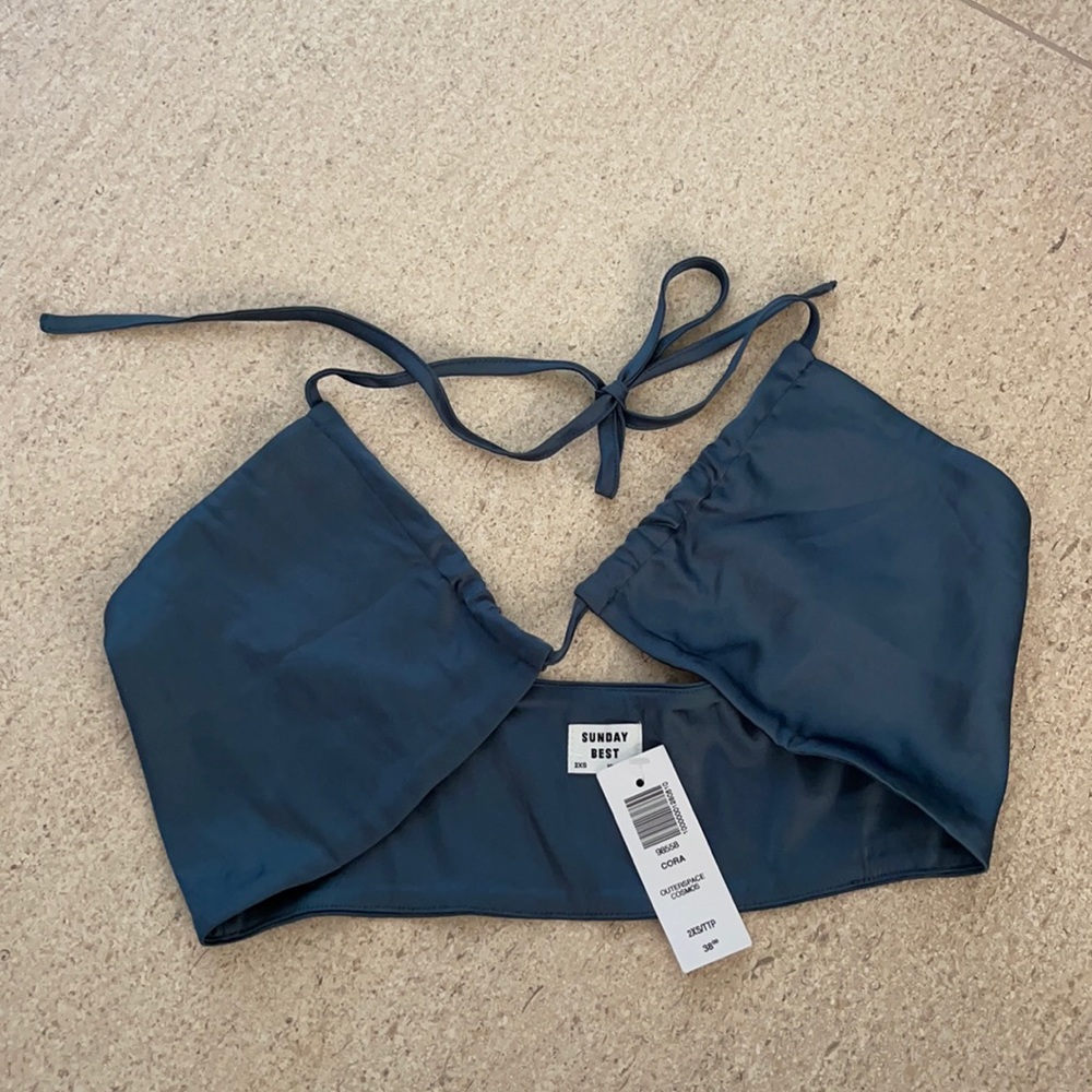 Aritzia crop top blue